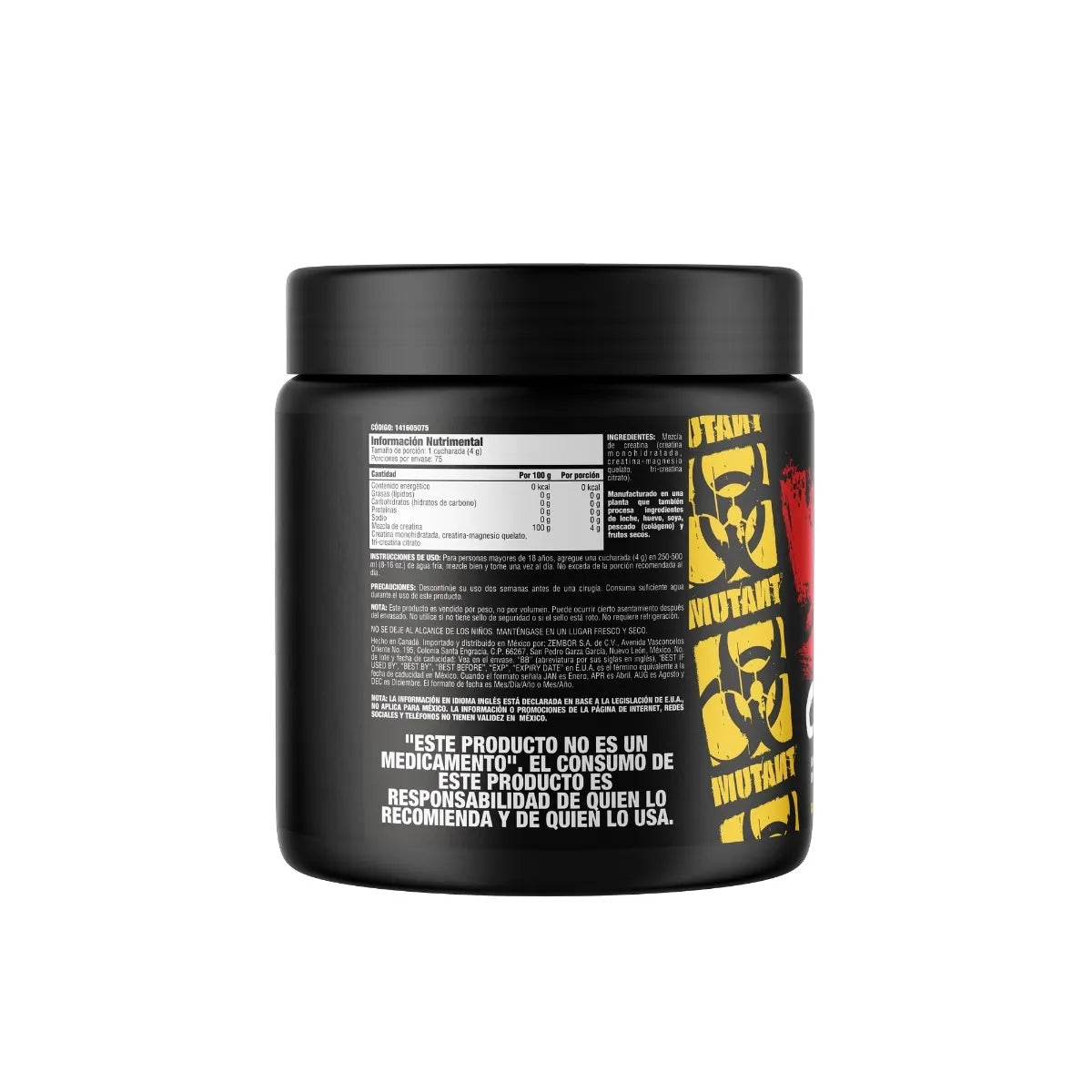 Creatina Monohidratada Creakong Mutant Sin Sabor 300 gr